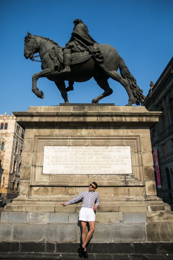 Bryanboy outside Museum Nacional de Arte Mexico City