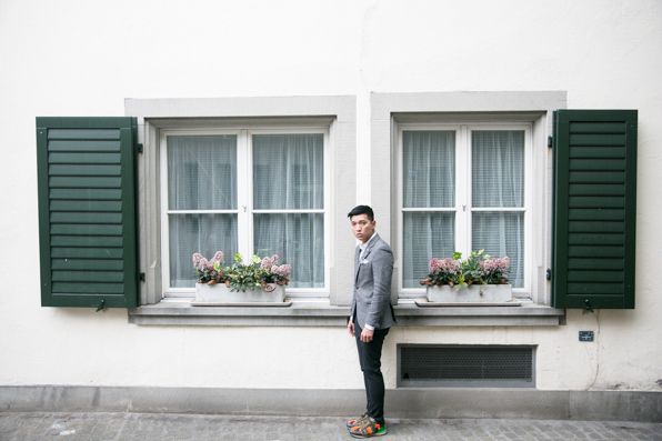 French windows in Zurich, Switzerland