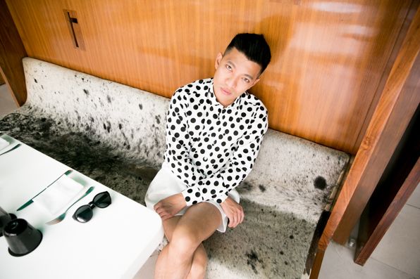 Fashion Blogger Bryanboy at Condesa DF hotel for breakfast