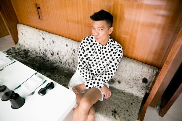 Bryanboy having breakfast at Condesa DF Hotel Mexico City