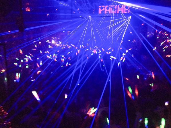 Laser lights at Pacha, Ibiza