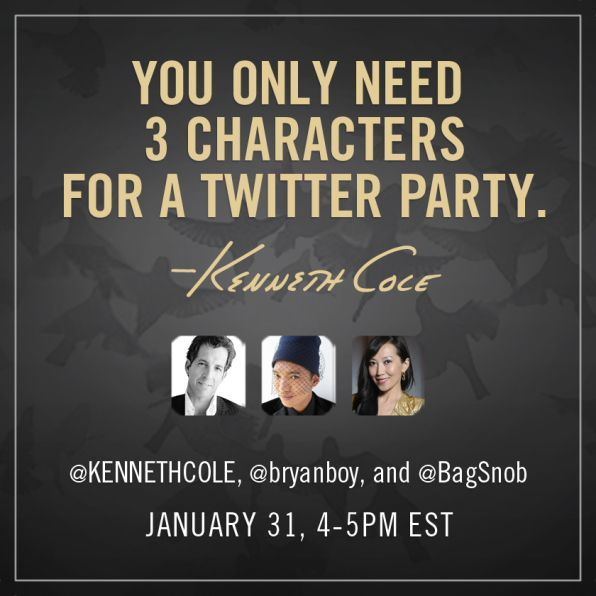 Kenneth Cole Twitter party with Bryanboy and Bagsnob