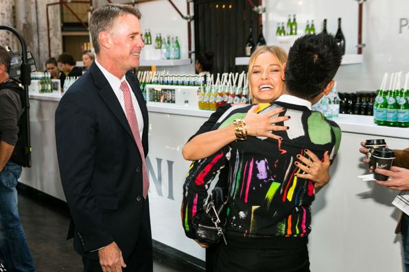 Andrew Stoner and Lara Bingle at Mercedes-Benz Fashion Week Australia 2013