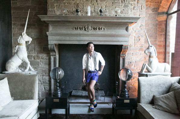 Roberto Cavalli's living room in Florence