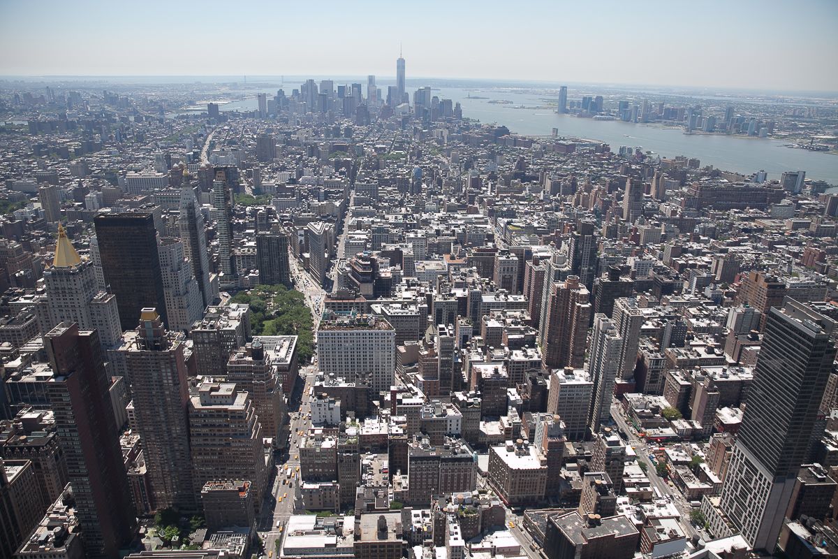 Downtown Manhattan, New York Skyline from Empire State Building