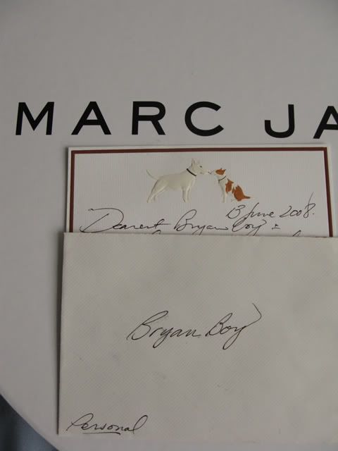 Marc Jacobs notecard