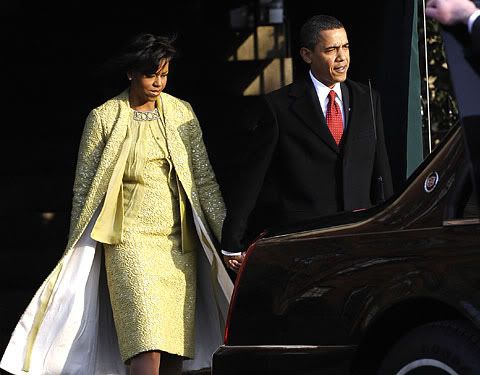 Michelle Obama's Inauguration Day yellow dress by Isabel Toledo photos pic