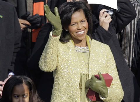 Michelle Obama's dress on Inauguration day by Isabel Toledo.