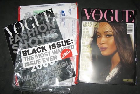 Naomi Campbell cover, Vogue Italia July 2008: A Black Issue