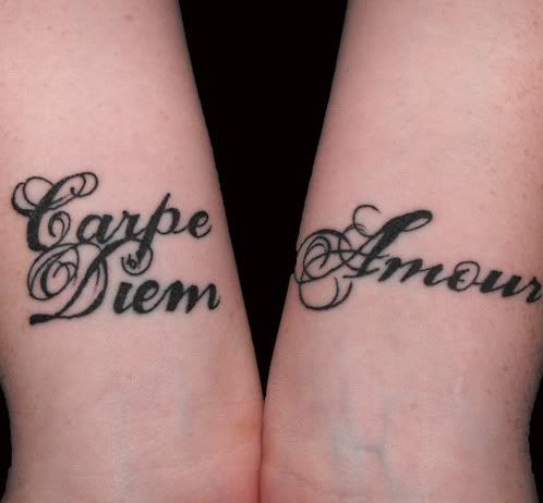 Wrist Tatoos on Ambigram Tattoo Carpe Diem   Lilz Eu   Tattoo De