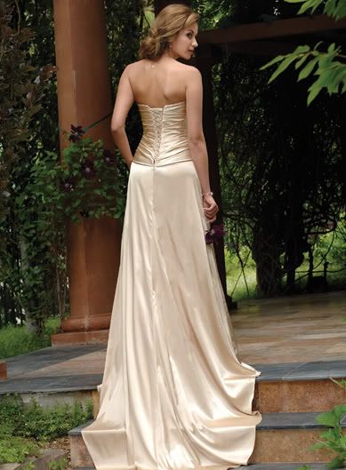informal ivory strapless wedding dresses design