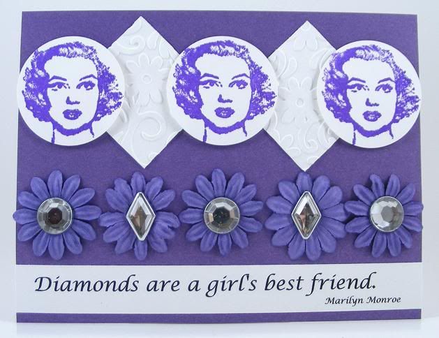 Marilyn and Diamonds Card
