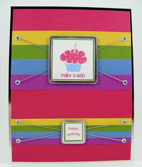 Rainbow Cupcake Card