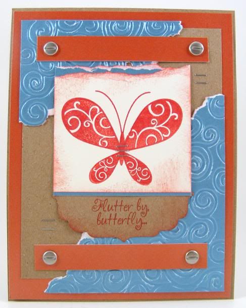 Scrolled Butterfly Card