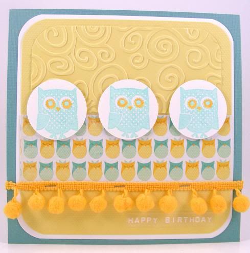 Three Owls Birthday Card