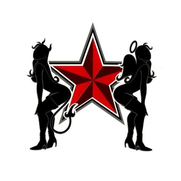 Sexy Devil and Angel With Star Tattoos