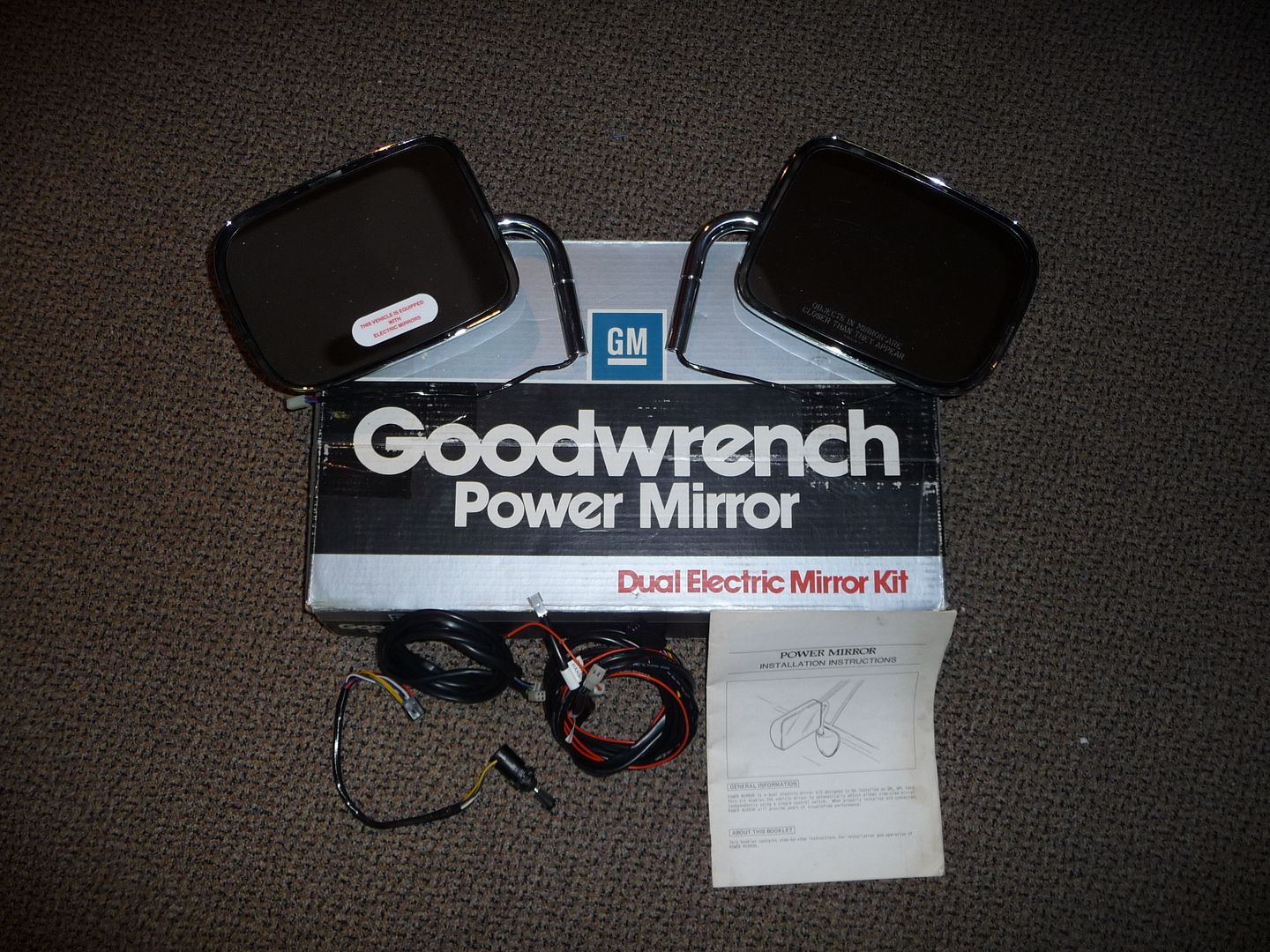 GMT400 GM Goodwrench power mirror conversion kit NOS. Chevy Truck