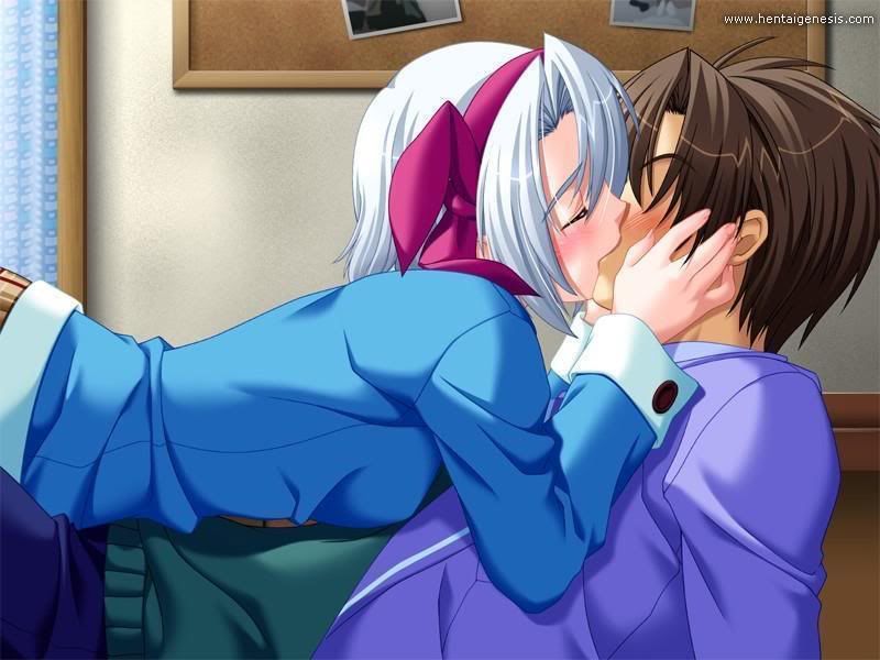 anime couples kiss. Anime couple kissing