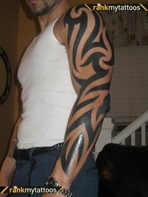 Tribal Full Arm Tattoo