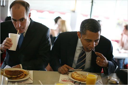Obama, Casey, Waffles