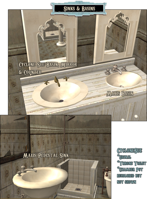 old porcelain - sinks basins