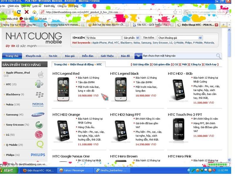 HTC Legend đã có bán tại Việt Nam
