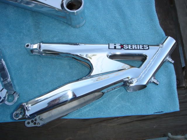 raw aluminium mtb frame