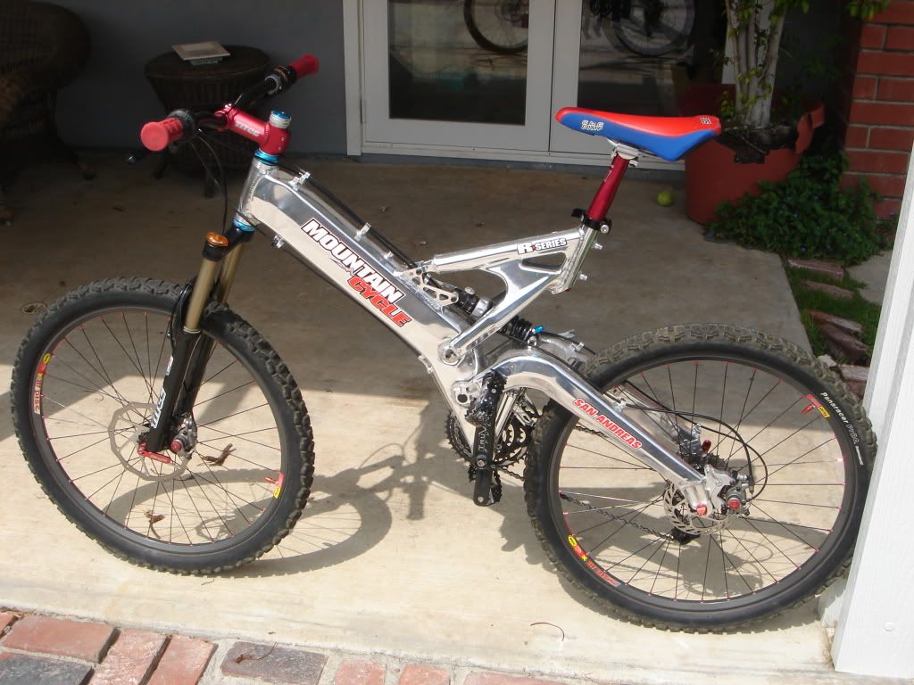 vintage full suspension mountain bike