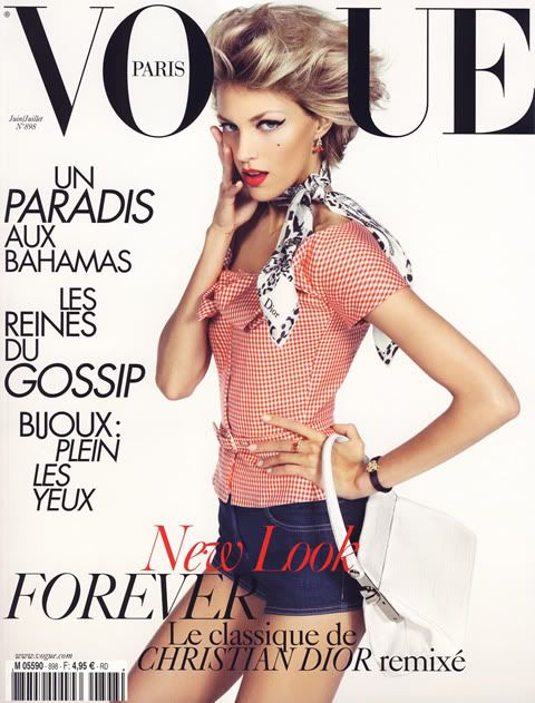 Anja Rubik for Vogue Paris Magazine Cover, June/July 2009 issue