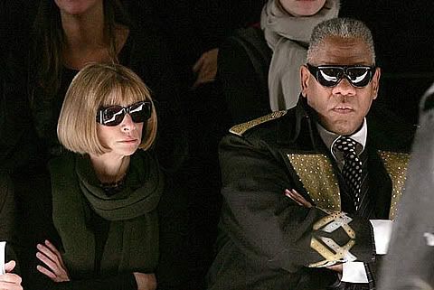 photo of anna wintour and andre leon talley