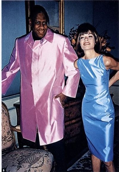 Andre Leon Talley and Anna Wintour in 1988