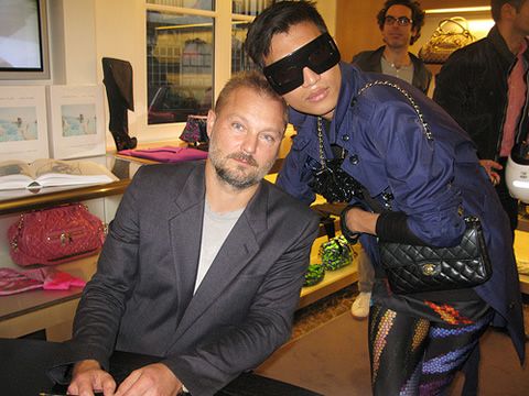 photo of Juergen Teller and Bryanboy at Marc Jacobs Advertising Book signing event at Marc Jacobs Palais Royal Paris