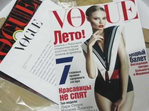 Magdalena Frackowiak on the cover of Vogue Russia May 2009