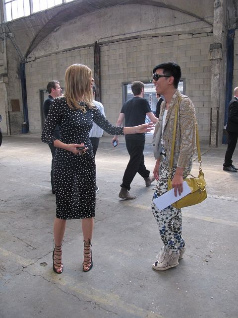 Bryanboy and Carine Roitfeld at Dior Homme
