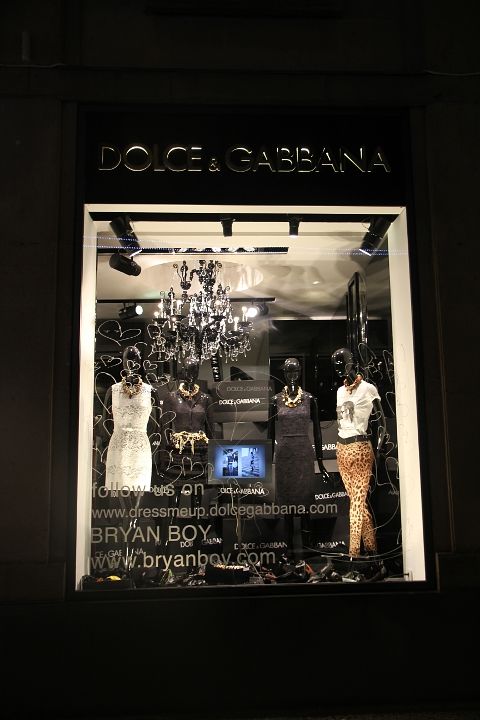 Dolce & Gabbana window display by Bryanboy