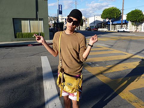 Bryanboy outside the Opening Ceremony Los Angeles store
