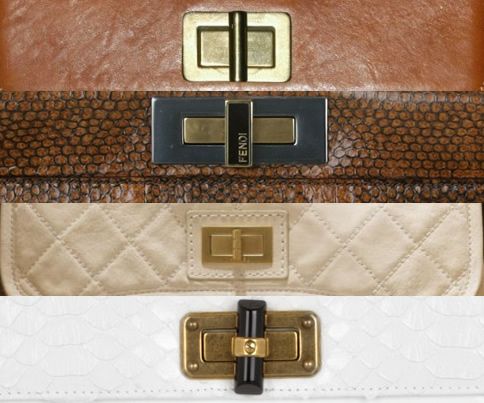 Chloe, Fendi, Chanel, Lanvin handbag clasps