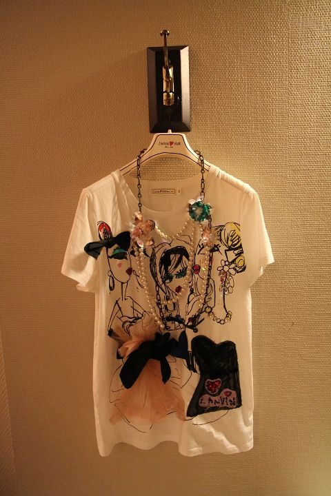Lanvin x H&M t-shirt and necklace