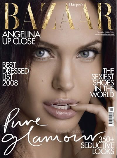 Angelina Jolie for Harper's Bazaar UK December 2008 issue.