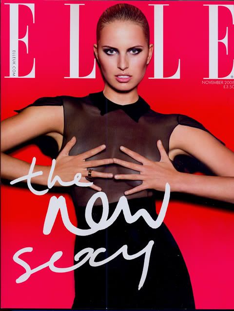 Karolina Kurkova for British Elle UK Magazine, (The New Sexy) November 2008 cover.