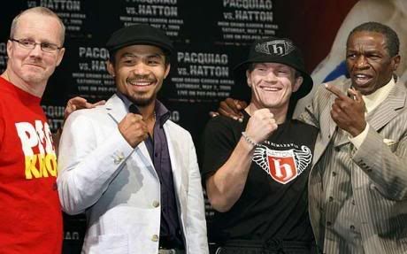 Manny Pacquiao Pacman vs Ricky Hatton fight photo.