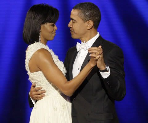 Michelle Obama's white dress by Jason Wu.