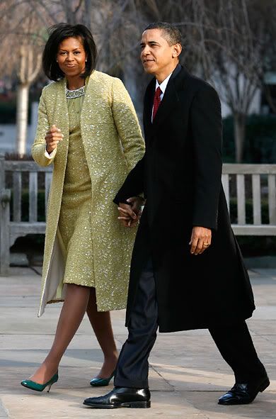 Michelle Obama Shoes on Inauguration Day are from Jimmy Choo.