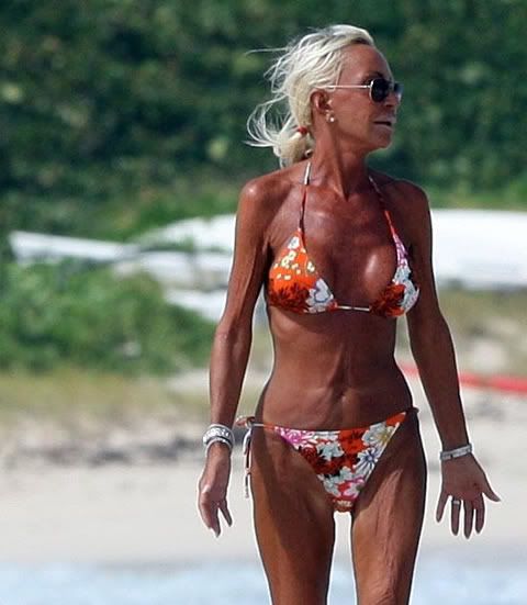 Donatella Versace on vacation in St Barts