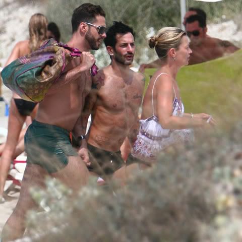 Marc Jacobs in Ibiza with Kate Moss