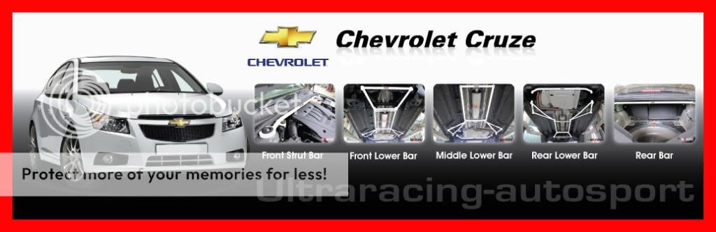 Chevrolet Cruze Rear Strut Bar Rear Tower Bar 2pts  