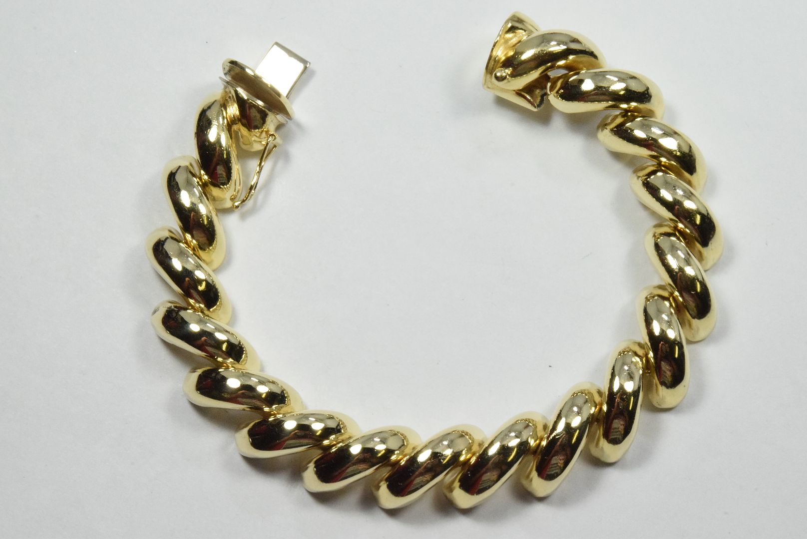 Women's Luxury San Marco Link 14k Yellow Gold Statement Bracelet 7 ...