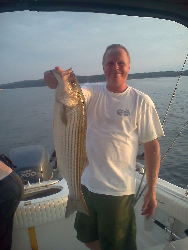 jordan lake striper fishing 6-26-11