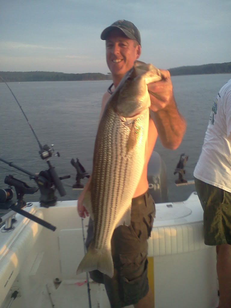 jordan lake striper fishing 6-26-11